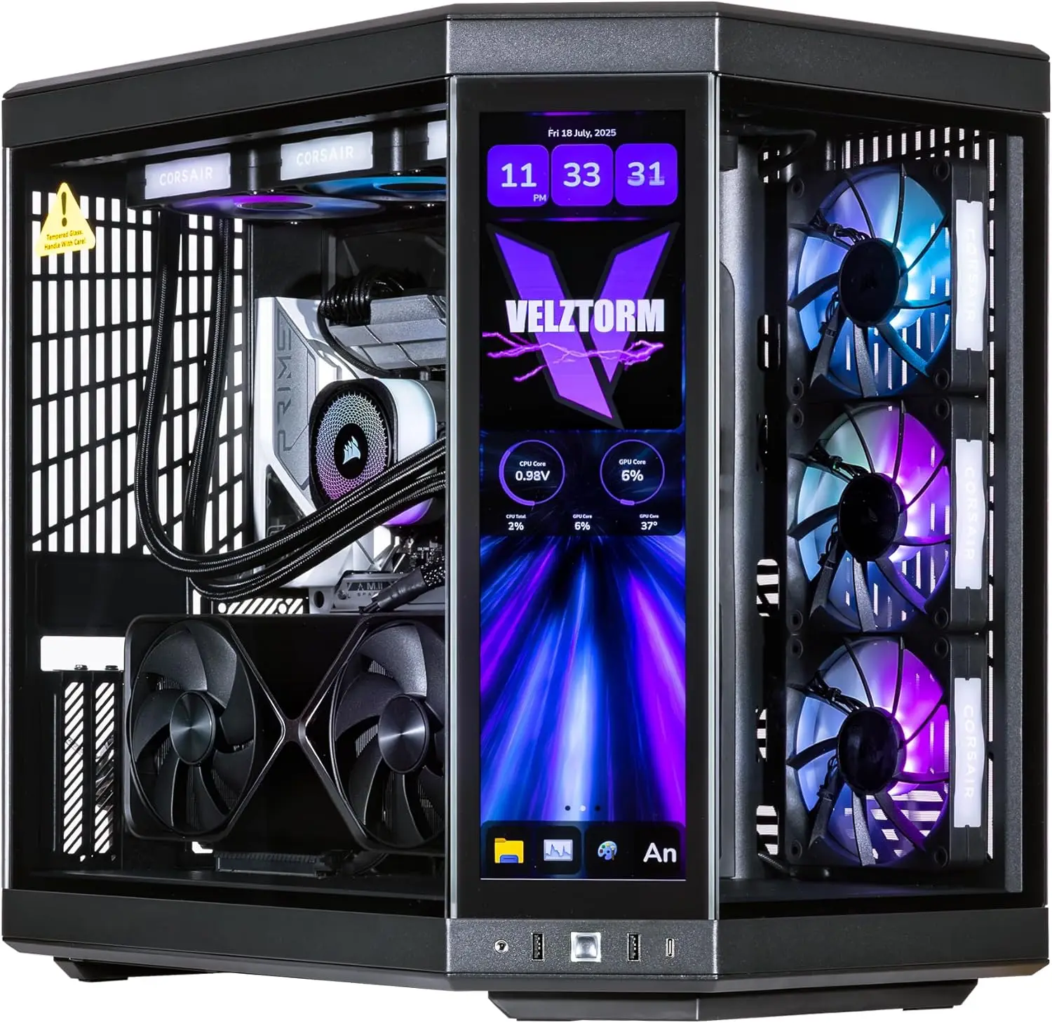 Velztorm LCD Black Praetix, сб – обзор и цена Rtx 5080 16Gb